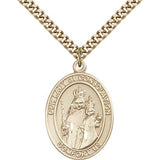 Our Lady of Consolation Medal, Gold Filled, Large - 24&quot; 2.4mm Gold Plated Chain + Clasp