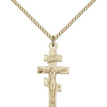 Crucifix Pendant, Gold Filled - Gold-tone