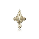 Cross Pendant, 14 Karat Gold - 14 KT Yellow Gold