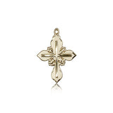 Cross Pendant, 14 Karat Gold - 14 KT Yellow Gold