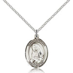St. Madeline Sophie Barat Medal, Sterling Silver, Medium - 18&quot; 1.2mm Sterling Silver Chain + Clasp