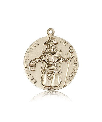 St. Ni&amp;Atilde;&amp;plusmn;o De Atocha Medal, 14 Karat Gold - 14 KT Yellow Gold