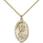 St. Christopher Medal, Gold Filled - Gold-tone
