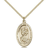St. Christopher Medal, Gold Filled - Gold-tone