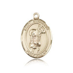 St. Stephanie Medal, 14 Karat Gold, Large - 14 KT Yellow Gold