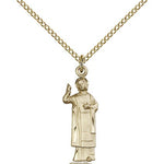 St. Florian Medal, Gold Filled - Gold-tone