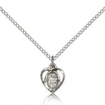 St. Joseph Medal, Sterling Silver - 18&quot; 1.2mm Sterling Silver Chain + Clasp
