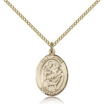 St. Jason Medal, Gold Filled, Medium - Gold-tone