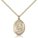 St. Jason Medal, Gold Filled, Medium - Gold-tone