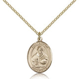 St. Albert the Great Medal, Gold Filled, Medium - Gold-tone