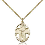 Crucifix Pendant, Gold Filled - Gold-tone