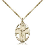 Crucifix Pendant, Gold Filled - Gold-tone
