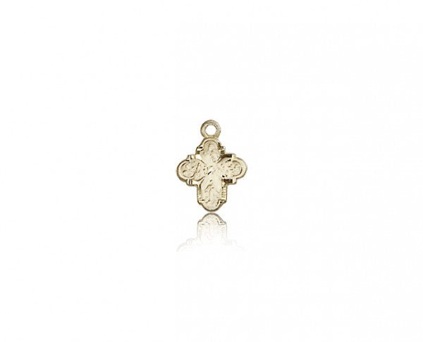 4 Way Cross Pendant, 14 Karat Gold - 14 KT Yellow Gold