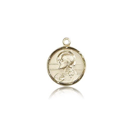 Scapular Medal, 14 Karat Gold - 14 KT Yellow Gold