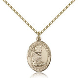 St. Pio of Pietrelcina Medal, Gold Filled, Medium - Gold-tone