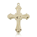 Cross Pendant, 14 Karat Gold - 14 KT Yellow Gold