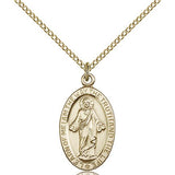 Scapular Medal, Gold Filled - Gold-tone
