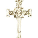 Cross Pendant, 14 Karat Gold - 14 KT Yellow Gold