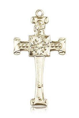 Cross Pendant, 14 Karat Gold - 14 KT Yellow Gold