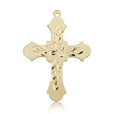 Cross Pendant, 14 Karat Gold - 14 KT Yellow Gold