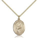 St. Bernadette Medal, Gold Filled, Medium - Gold-tone