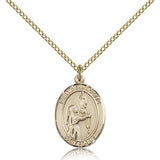 St. Bernadette Medal, Gold Filled, Medium - Gold-tone