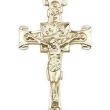 Crucifix Pendant, 14 Karat Gold - 14 KT Yellow Gold