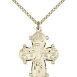 Christine Cross Pendant, Gold Filled - Gold-tone