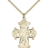 Christine Cross Pendant, Gold Filled - Gold-tone