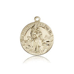 St. Joan of Arc Medal, 14 Karat Gold - 14 KT Yellow Gold