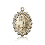 Our Lady of Guadalupe Medal, 14 Karat Gold - 14 KT Yellow Gold