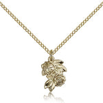 Rose Medal, Gold Filled - Gold-tone