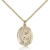 St. Colette Medal, Gold Filled, Medium - Gold-tone