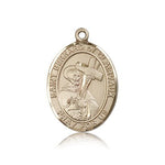 St. Bernard of Clairvaux Medal, 14 Karat Gold, Large - 14 KT Yellow Gold