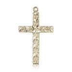 Cross Pendant, 14 Karat Gold - 14 KT Yellow Gold