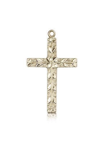 Cross Pendant, 14 Karat Gold - 14 KT Yellow Gold