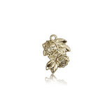 Rose Medal, 14 Karat Gold - 14 KT Yellow Gold