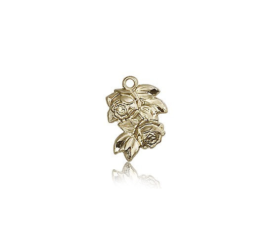 Rose Medal, 14 Karat Gold - 14 KT Yellow Gold