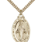 Scapular Medal, Gold Filled - 24&quot; 2.4mm Gold Plated Endless Chain