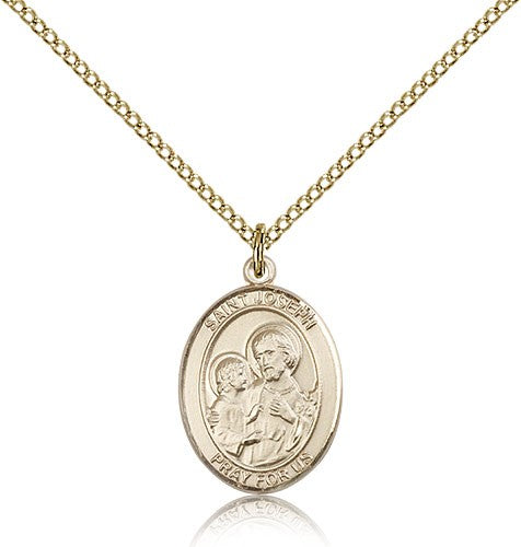 St. Joseph Medal, Gold Filled, Medium - Gold-tone