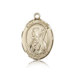St. Brigid of Ireland Medal, 14 Karat Gold, Large - 14 KT Yellow Gold