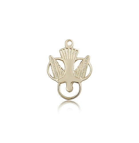 Holy Spirit Medal, 14 Karat Gold - 14 KT Yellow Gold