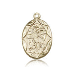 St. Michael the Archangel Medal, 14 Karat Gold - 14 KT Yellow Gold