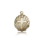 Cross Pendant, 14 Karat Gold - 14 KT Yellow Gold