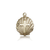 Cross Pendant, 14 Karat Gold - 14 KT Yellow Gold