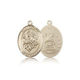 St. George Air Force Medal, 14 Karat Gold, Medium - 14 KT Yellow Gold