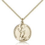 St. Bernadette Medal, Gold Filled - Gold-tone