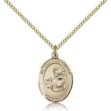 St. Thomas Aquinas Medal, Gold Filled, Medium - Gold-tone