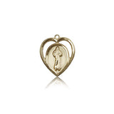 Divine Mercy Medal, 14 Karat Gold - 14 KT Yellow Gold