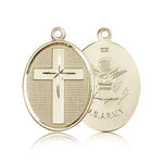 Army Cross Medal, 14 Karat Gold - 14 KT Yellow Gold